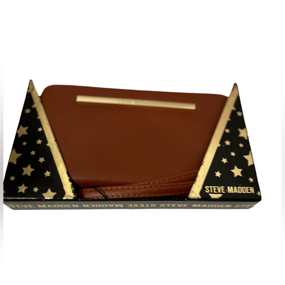 Steve Madden Cognac Zip Around Wristlet/Wallet NWT